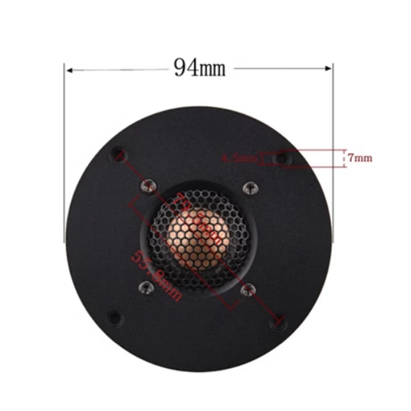 4 Inch Tweeter Speaker 30W 8Ohm Aluminium Alloy Panel Imported Beryllium Copper Wire Edge Film Loudspeaker AOSIBAO