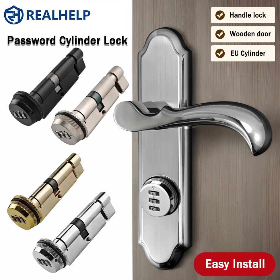 Serrure de porte intérieure en alliage de Zinc, serrure à clé numérique intelligente avec mot de passe, chambre à coucher, cuisine, salle de bain, salle de rangement, appartement