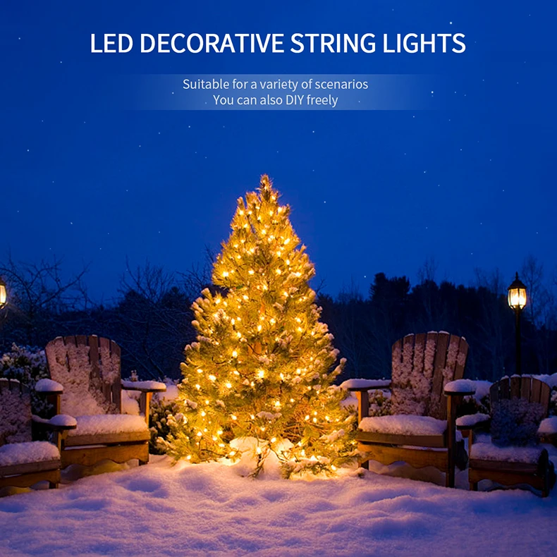 10/20/30M LED String Lights Leather Wire Light Waterproof Garland Fairy Lights Sff54e6cb0d264a4ba1f2ab95b7d014d5v