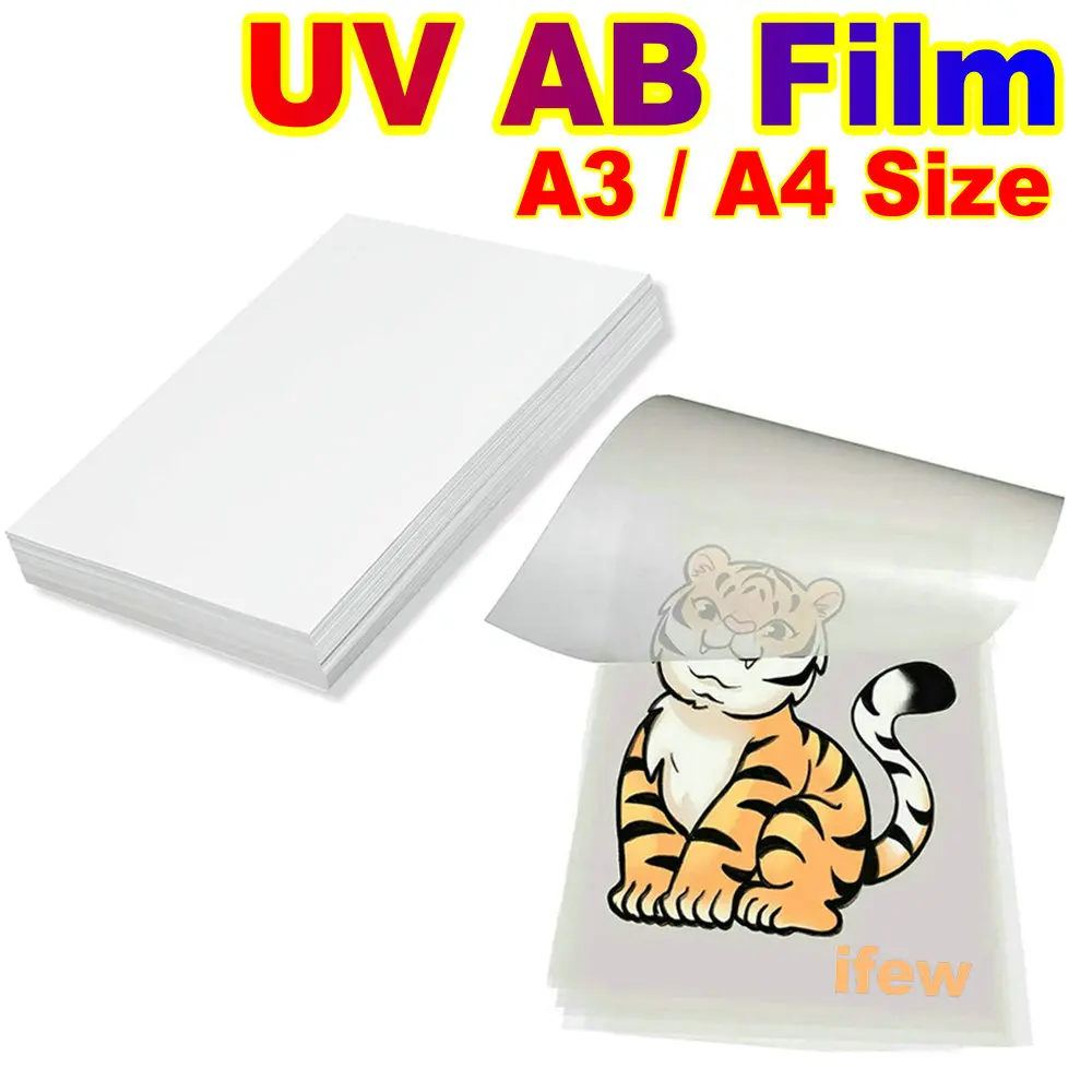 

UV DTF Print UV A Film UV DTF Printer 50M 200M UV B Film Transfer to Glass Ceramic Metal Phone Case for Irregular Shape Surface