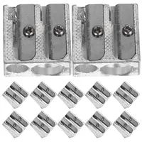 12Pcs Aluminum Pencil Sharpener Modern Simple Design Manual Sharpeners with Adjustable Tip Thickness School Office Stationery 3