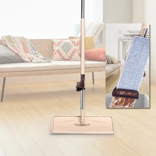 

Magic Squeeze Flat Mop Floor Cleaning Tool Hand Free Washing Microfiber Pads Heads Home and Kitchen Cubeta Para Trapear
