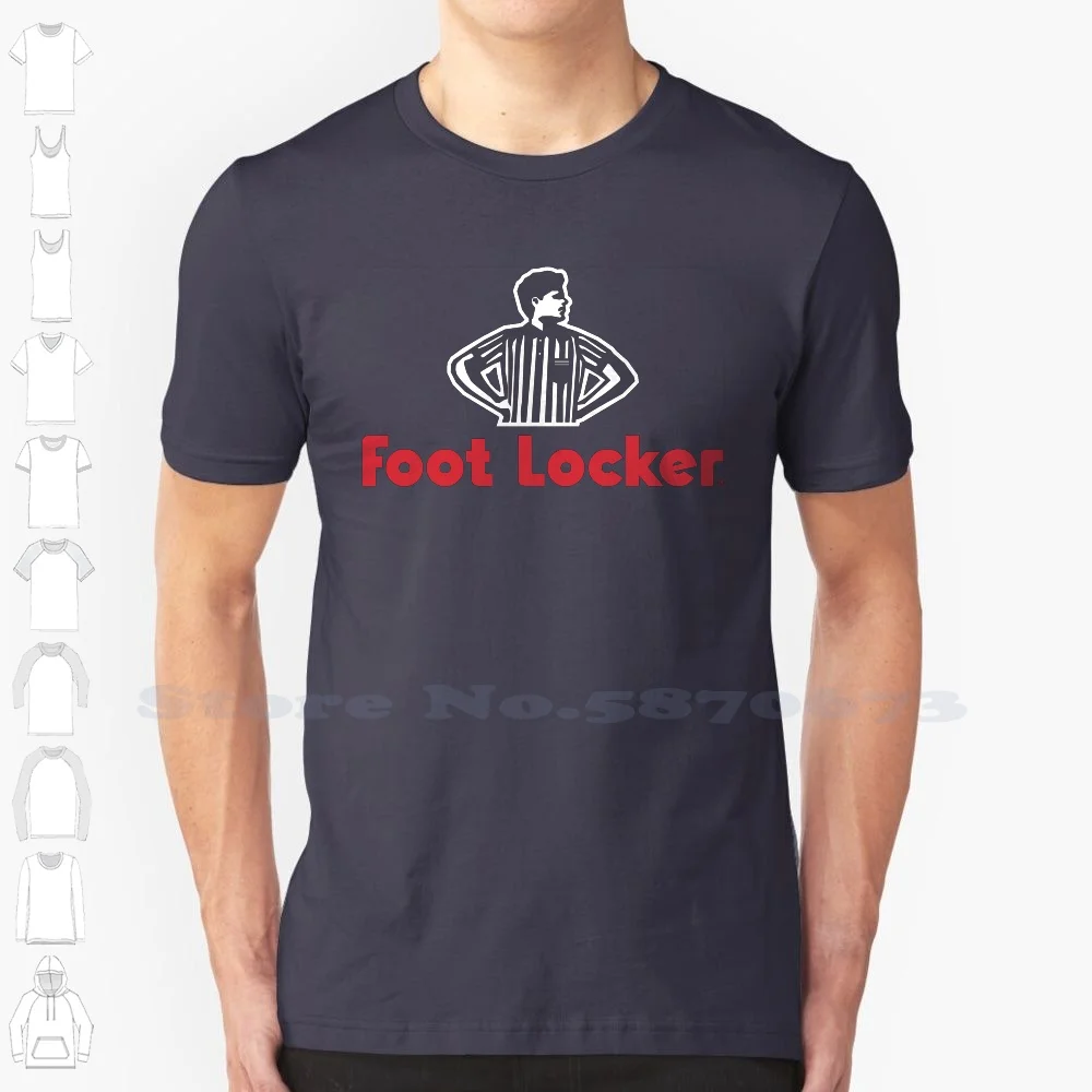 Foot Locker Logo Maglietta Casual Grafica Di Alta Qualità 100% Cotone Tees