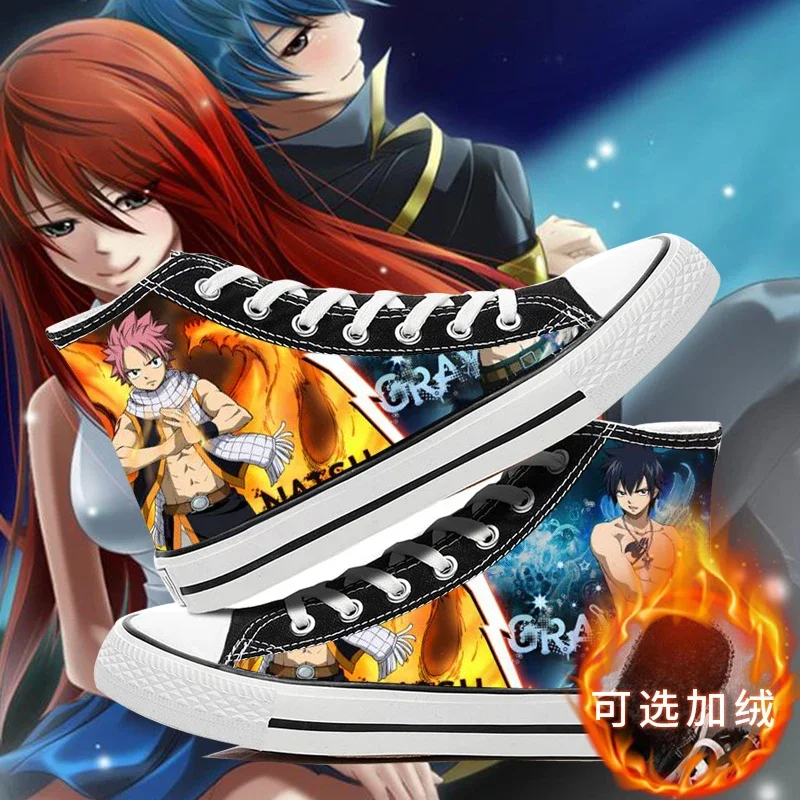 

Fairy Tail Fashion Shoes for Men and Women, Comfortable Casual Shoes, Anime, Cartoon, Students, High Help, Cosplay, Cosplay, Can