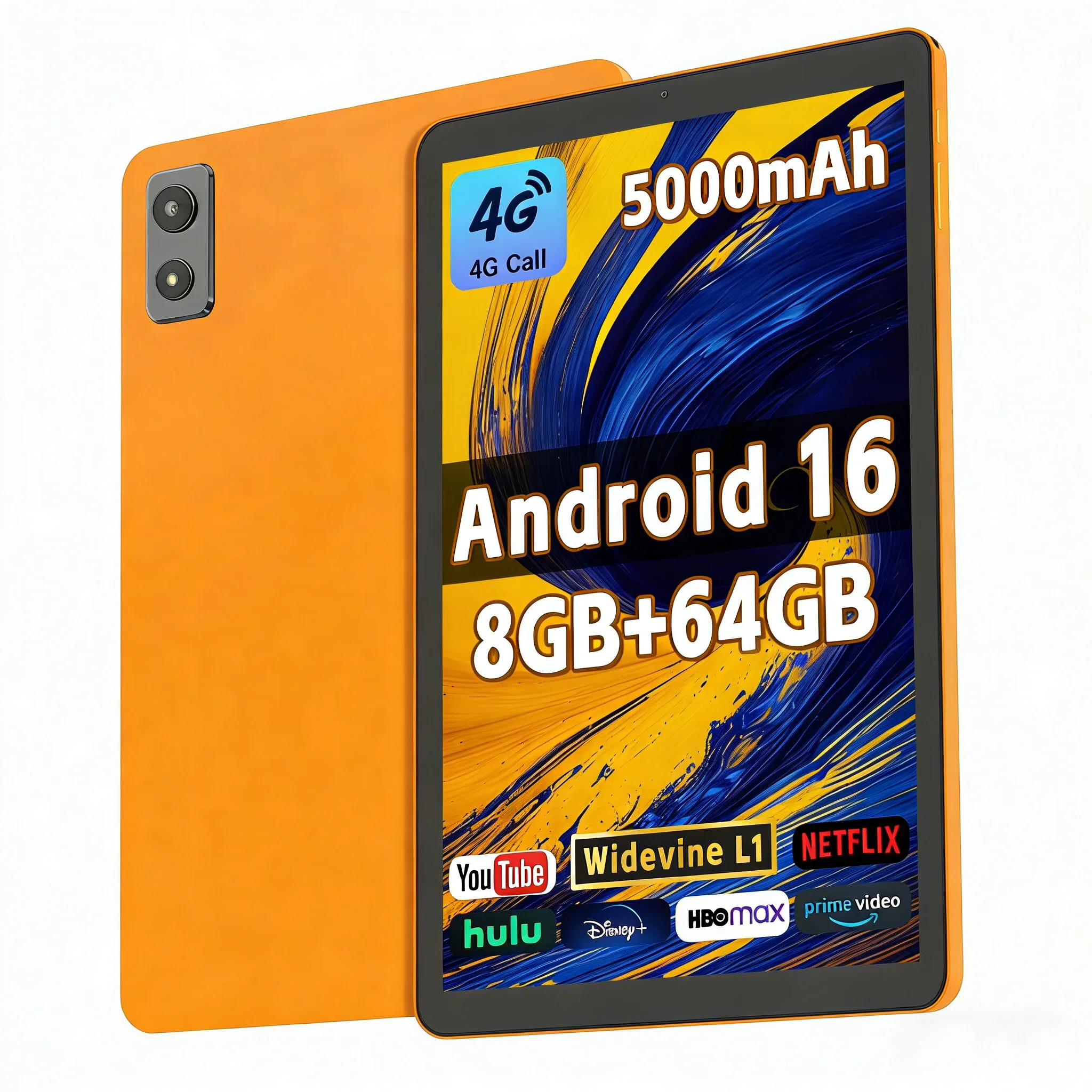 파이탄리 2026 안드로이드 16 태블릿 8.68인치 옥타코어 T616 8GB 램 64GB 롬 1340*800 HD 디스플레이 5000mAh WiFi6 전화 통화 가능 태블릿