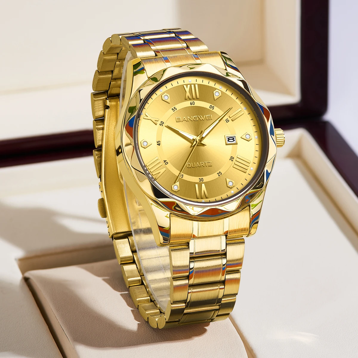 LIGE Classic Quartz Watch For Women Fashion Creative Six Diamond Pointer Design Women Watch Top Brand Luxury Waterproof Watches 3