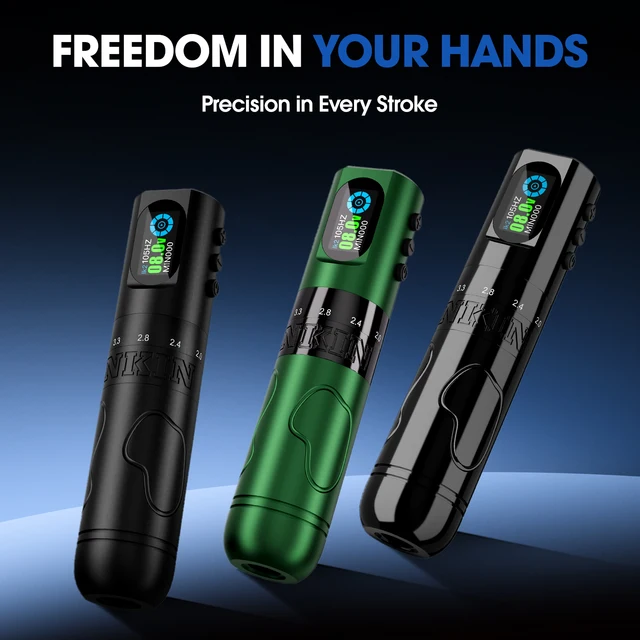 インinkflexo-ワイヤレスタトゥーマシン,ペン,針,タトゥー,6つの