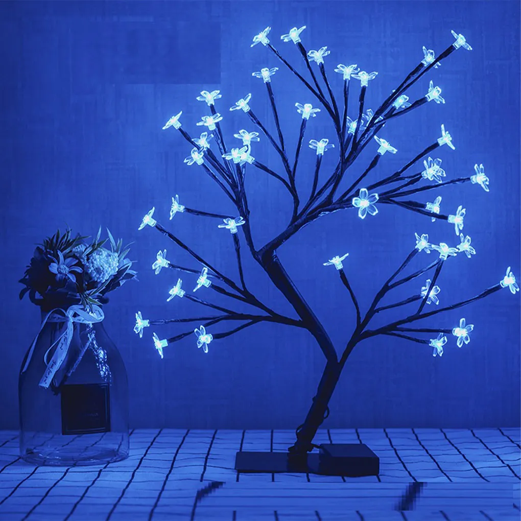 

Sakura Tree Lamp Flower Shaped Lamps Household LED Night Light Pink