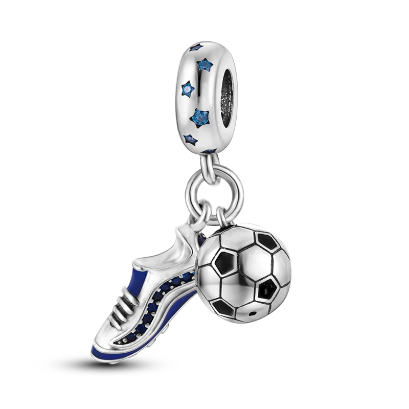 Silver Plated Sport Love Skate Shoe Dangle Charm Pendant
