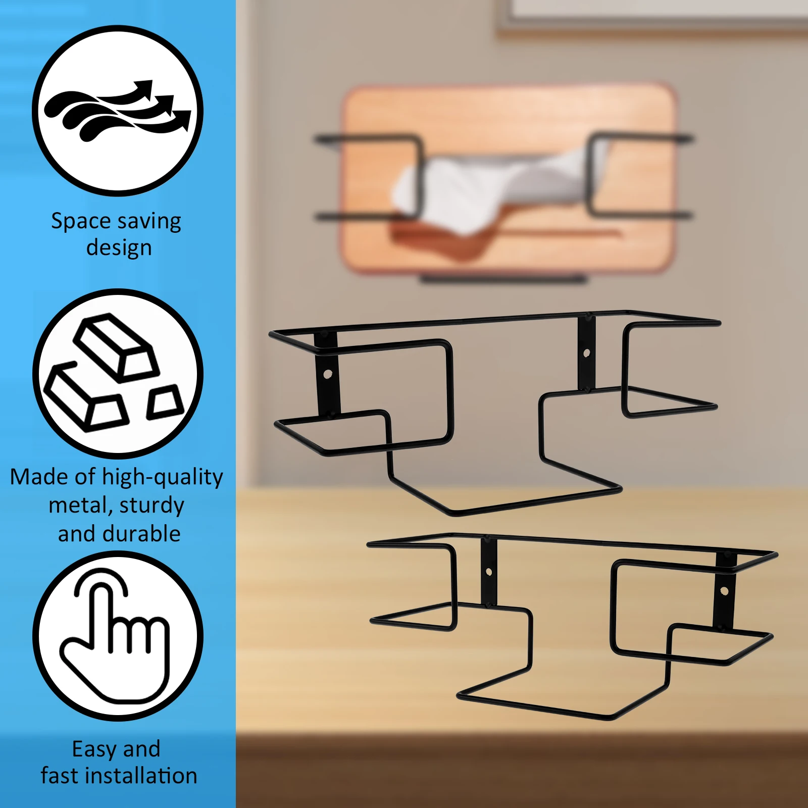 Alyoen 2-tlg. Handschuhhalter Aus Metall | Wandmontage Für Einmalhandschuhe | Weiß