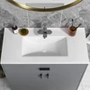 1pc 36 inch Porcelain Ceramic Vanity Sink Top, Surface Bathroom Vessel Sink Basin with Single Faucet Hole, Rectangular, Glossy 3