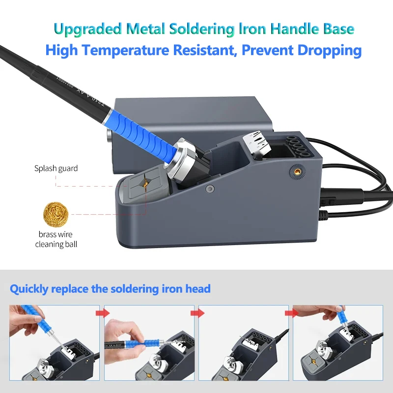 AiXun JCID T3A T3B 200W 납땜 스테이션, 전기 납땜 다리미, T115, T210, T245, T12, 휴대폰 SMD BGA 수리 도구