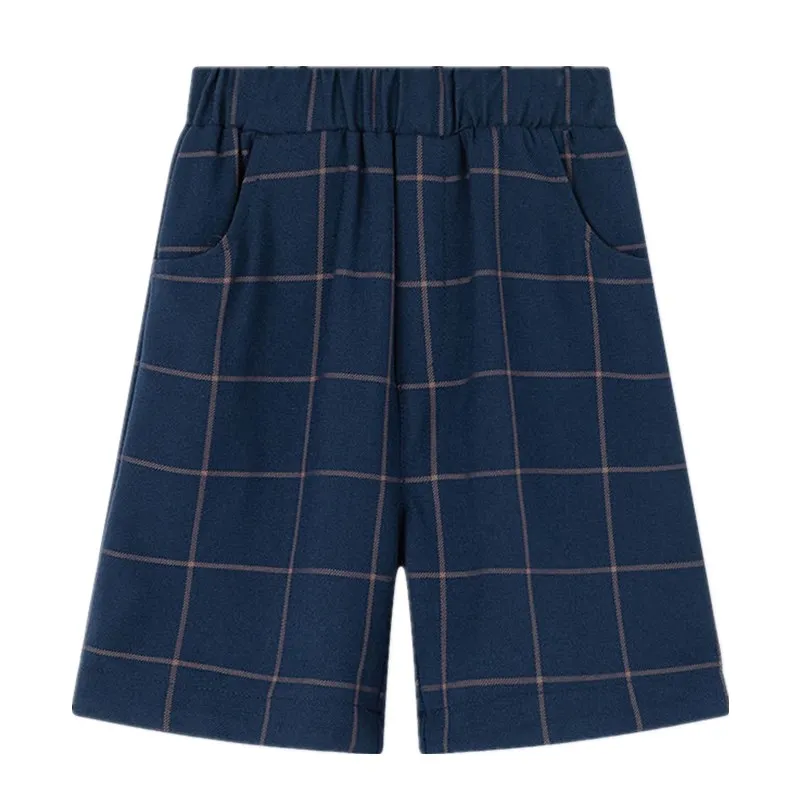 Boys Summer Casual Shorts School Uniform Formal Kids Elastic Waist Sport Short Pants 2-15 Years