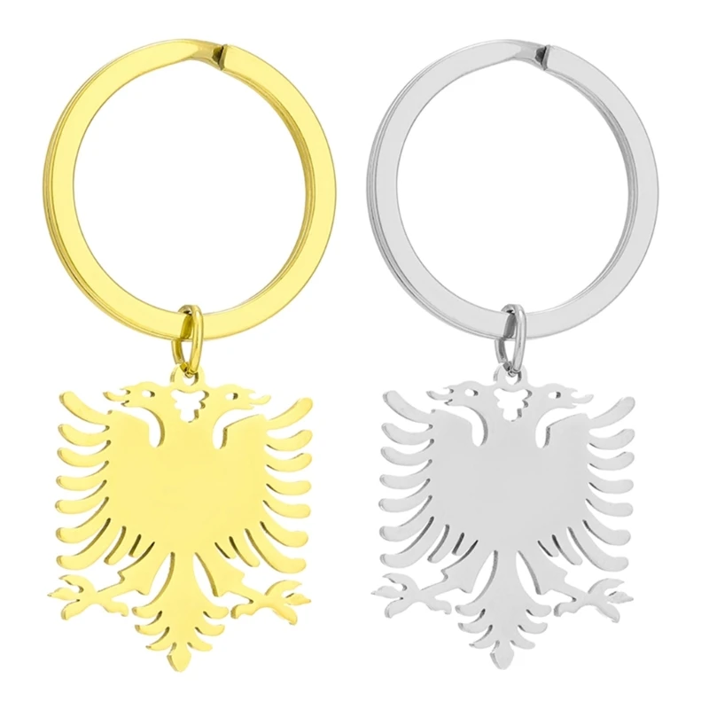 

Elegant Albanian Keychain Shapes Key Rings Accessory for Men Women