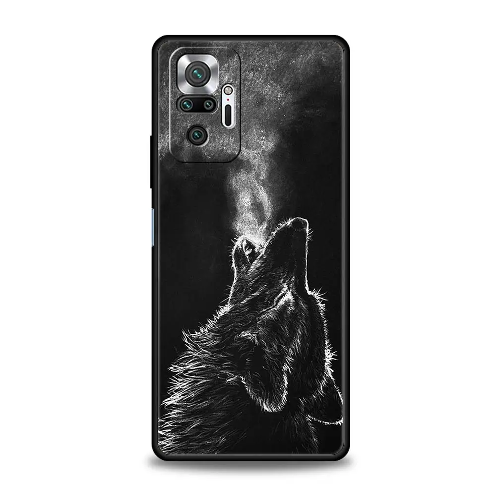 Wolf Design Black Phone Case