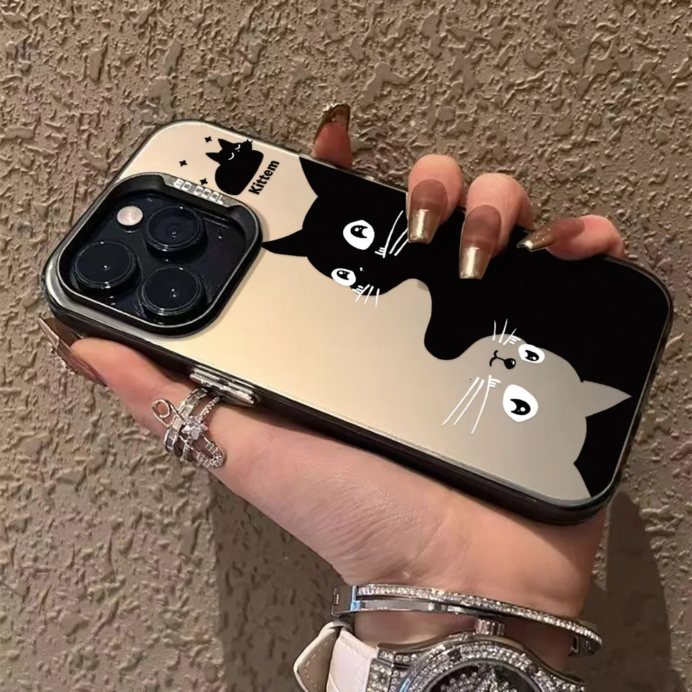Stylish Hard Matte Cat Phone Case - Durable Protective Cover