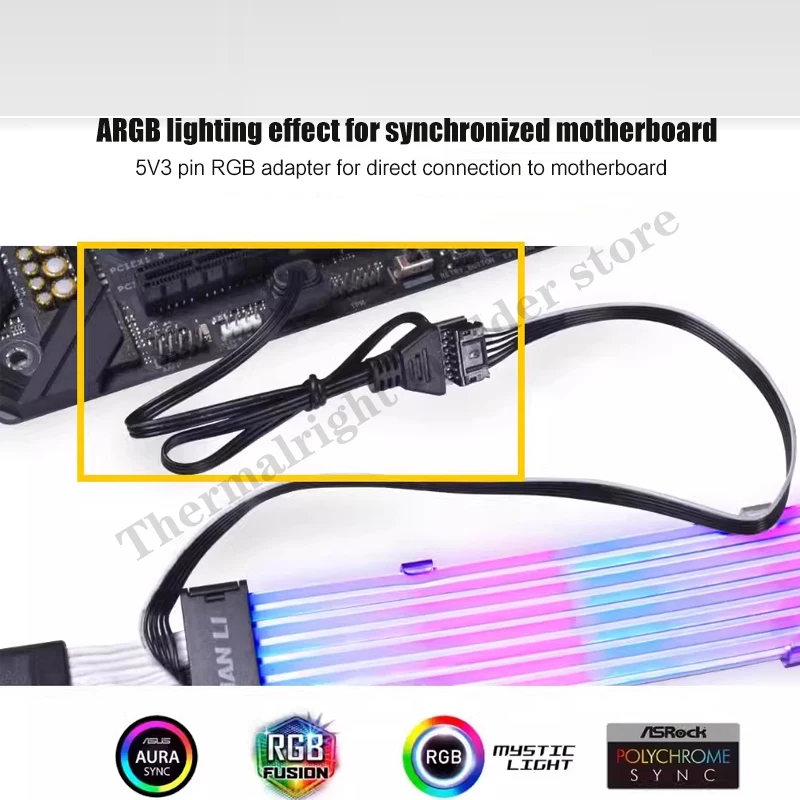 Motherboard 5V Argb Aura Sync Kabel für Lian Li Strimer plus V1 V2 Serie Kabel, 8pin oder 6pin optional