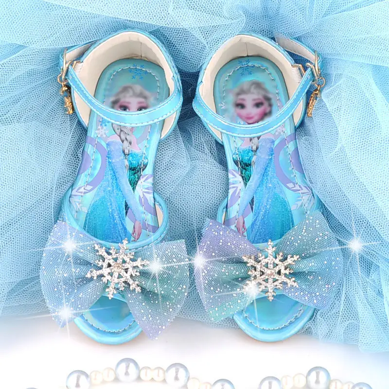 Disney Kids Shoes For Girl Sandals Frozen Princess Elsa Cartoon Baby