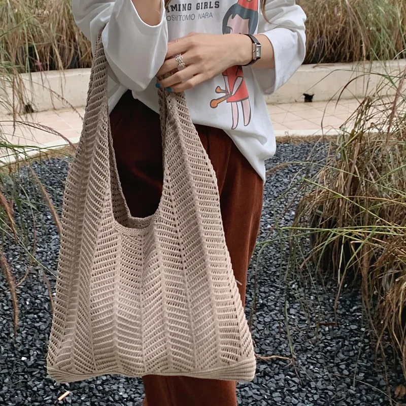 Shoulder Bags Crochet Clutch Bags For Women's Handbag Tote Bag Beach Travel Large Capacity Shopper Bag