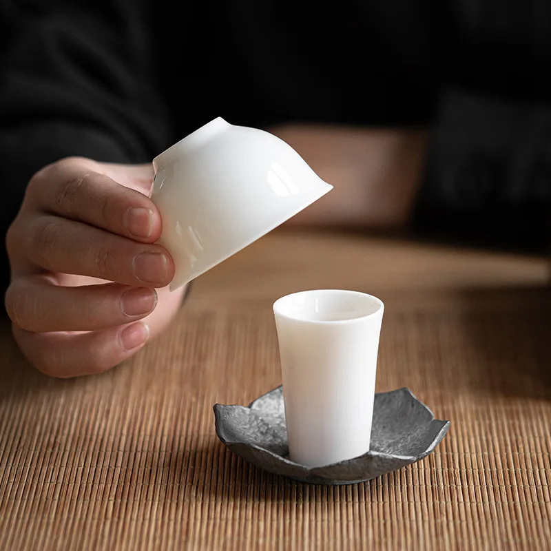Porcelain Teacup 25ml Chinese Small Tea Tasting Teaware Cup Smell Fragrance Teacups Kung Fu Cup Set