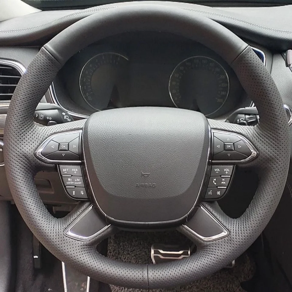 Lenkradbezug aus Kunstleder, atmungsaktiv, für Ford Taurus 2015 2016 2017 2018 2019, Flechtbezug für Ford-Lenkrad – Detail 1