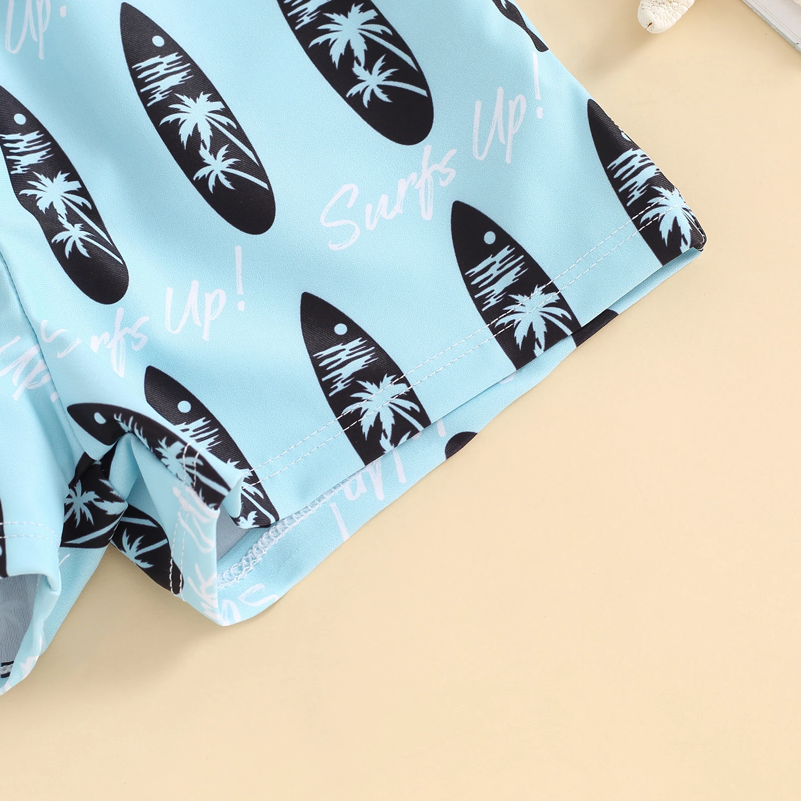 Children Baby Boys Plaid Turtle Surfboard Print Swimwear Swim Trunks Summer Toddler Elastic Waist Bathing Suit Swimming Shorts