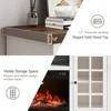 59" Fireplace TV Stand for TVs Up To 65 in With Storage and Glass Doors, 23" Electric Fireplace, Media TV Console 4