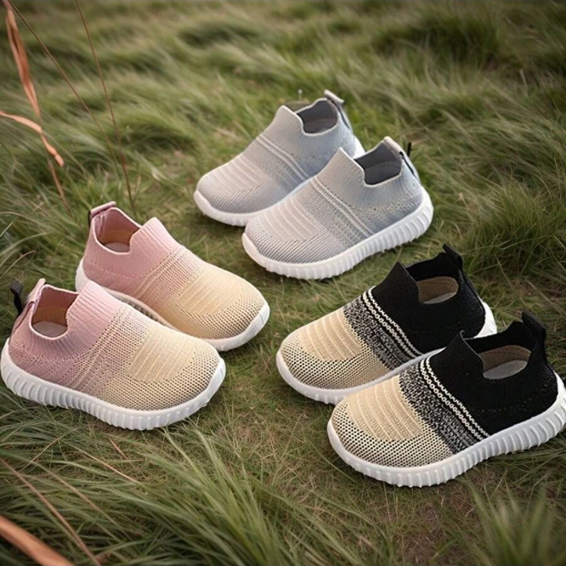 2025 Fashion Baby Sneakers Kids Breathable Mesh Anti-Slip Running Shoes for Boys Girls Toddlers Soft Soled Sport Walking Tenis