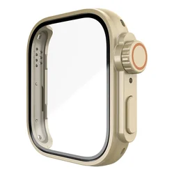 Ultra Tempered Glass Case for Smart Watch Screen Protection (Champagne Gold)