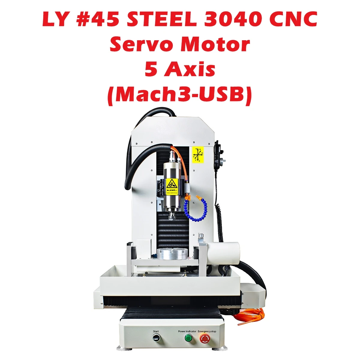 5 Axis CNC 3040 2.2KW Steel Structure CNC Router XYZAC Axis Closed