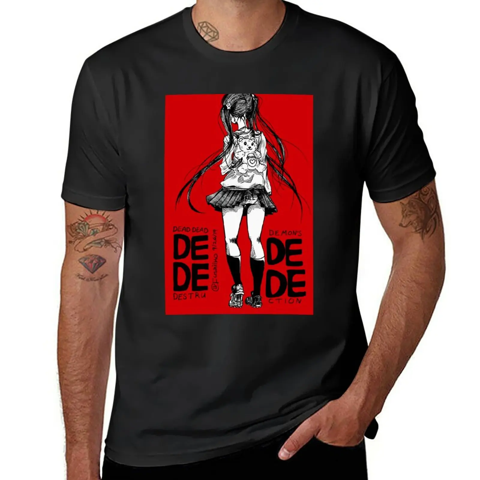

New DEDEDEDE T-Shirt anime clothes Short sleeve mens graphic t-shirts anime
