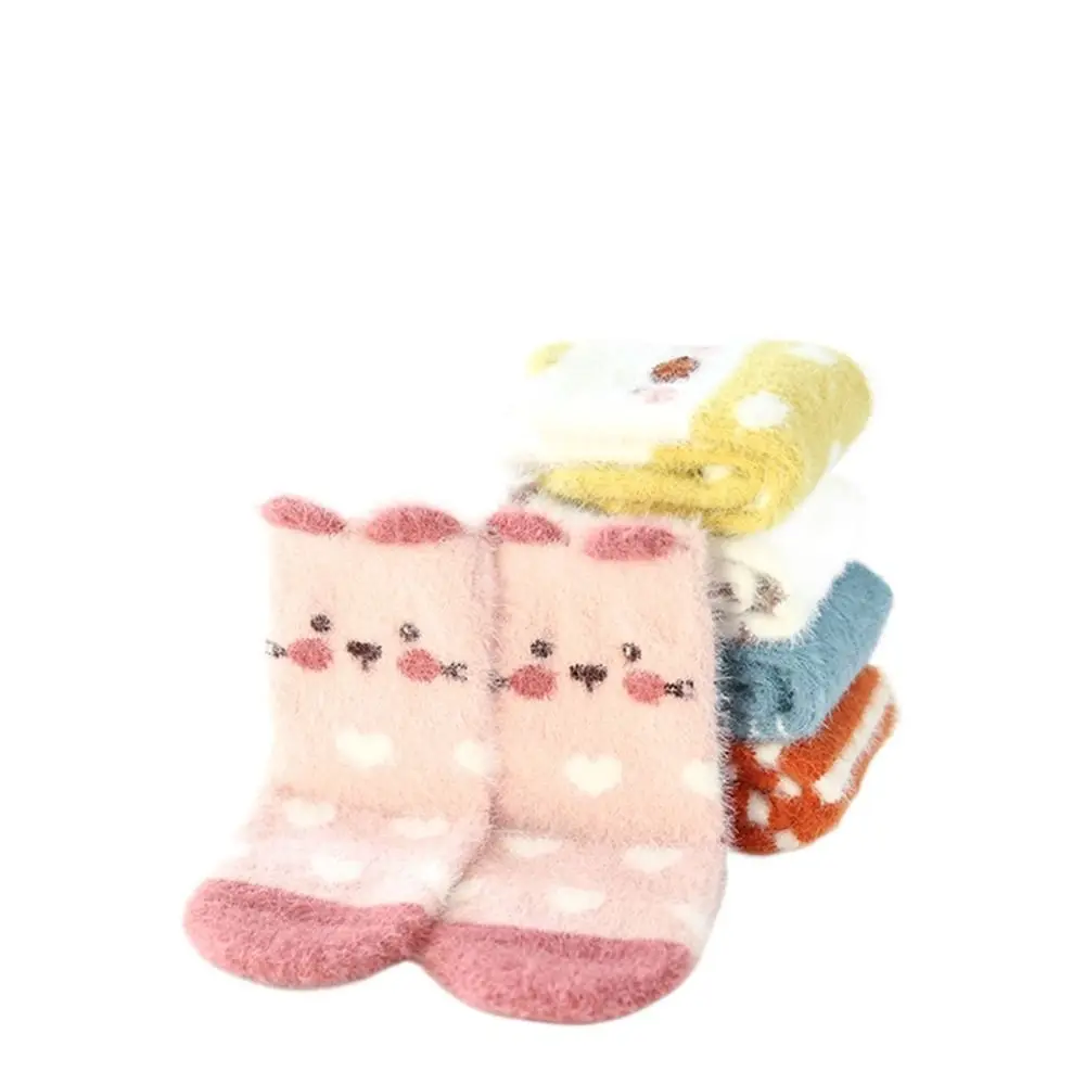 

Mink Velvet Socks Duck Floor Socks Rabbit Bear Cute Animal Pattern Socks Mid-Tube Socks Baby Hosiery Home Sleep Socks