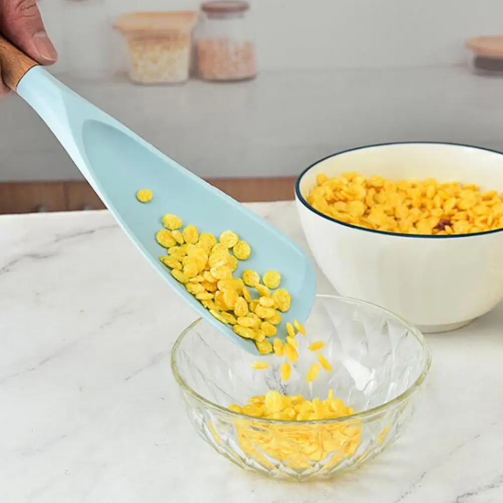 Flexible Cooking Spatula Food-grade Silicone Spatula Durable Wood Handle Silicone Cooking for Nonstick for Mixing