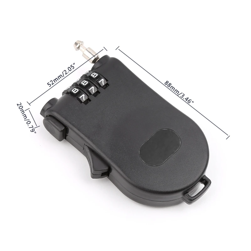 Retractable Wire Rope Password Lock Combination Coded Locker Outdoor Keyed Padlock wire rope lock