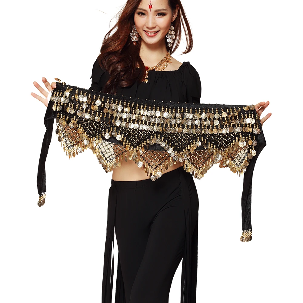 Belly Dancing Hip Scarf Coins, Hip Scarf Belt Belly Dance