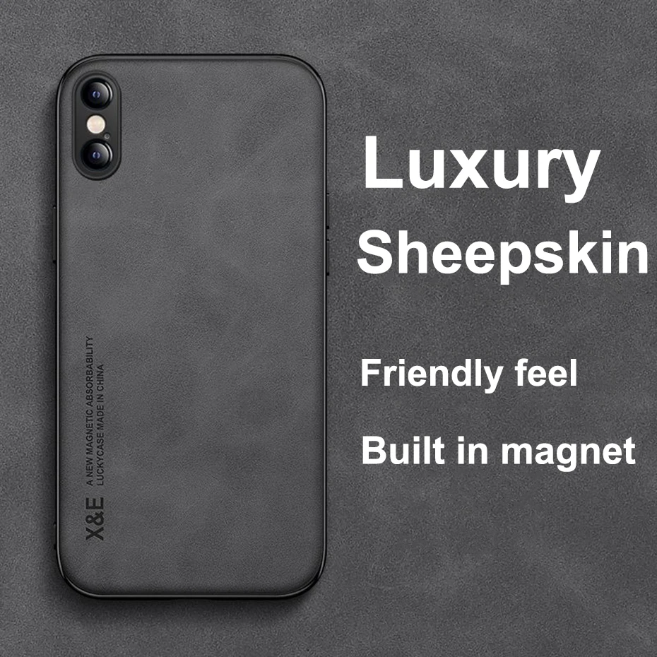 Premium Luxury Genuine Leather Magnetic Phone Case - Soft Shell Design