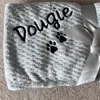 Personalized Embroidery Solid Color Soft Pet Blanket Custom Name Dog Flannel Blanket Pets Gift Blanket Puppy Blanket with Name 3