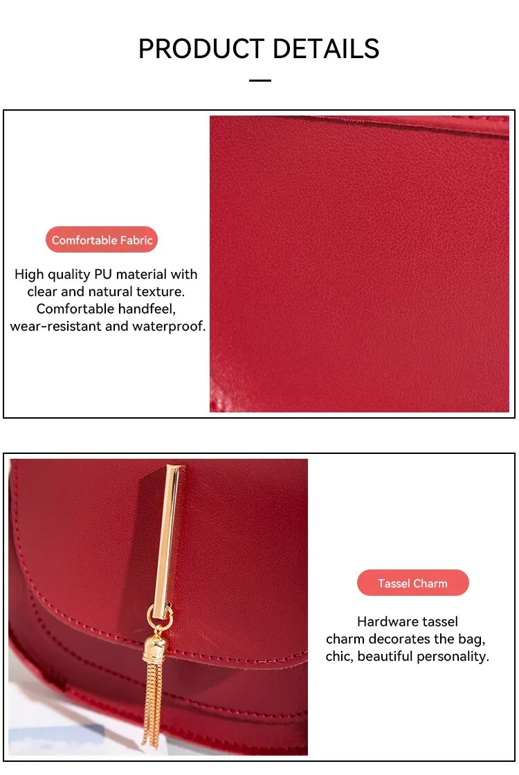 Sff5709e6f1ea4865a5988174160fd69dJ New Golden Tassel Double Layer Semi Circle Solid Color One Shoulder Saddle Bag Fashion Casual Women Small Bag Mallzona