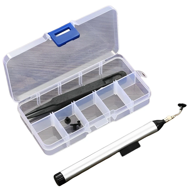 IC SMD Vacuum Sucking Suction Pen Remover Sucker Pump Tweezer Pick Up Tool Solder Desoldering with 3 Suction Head