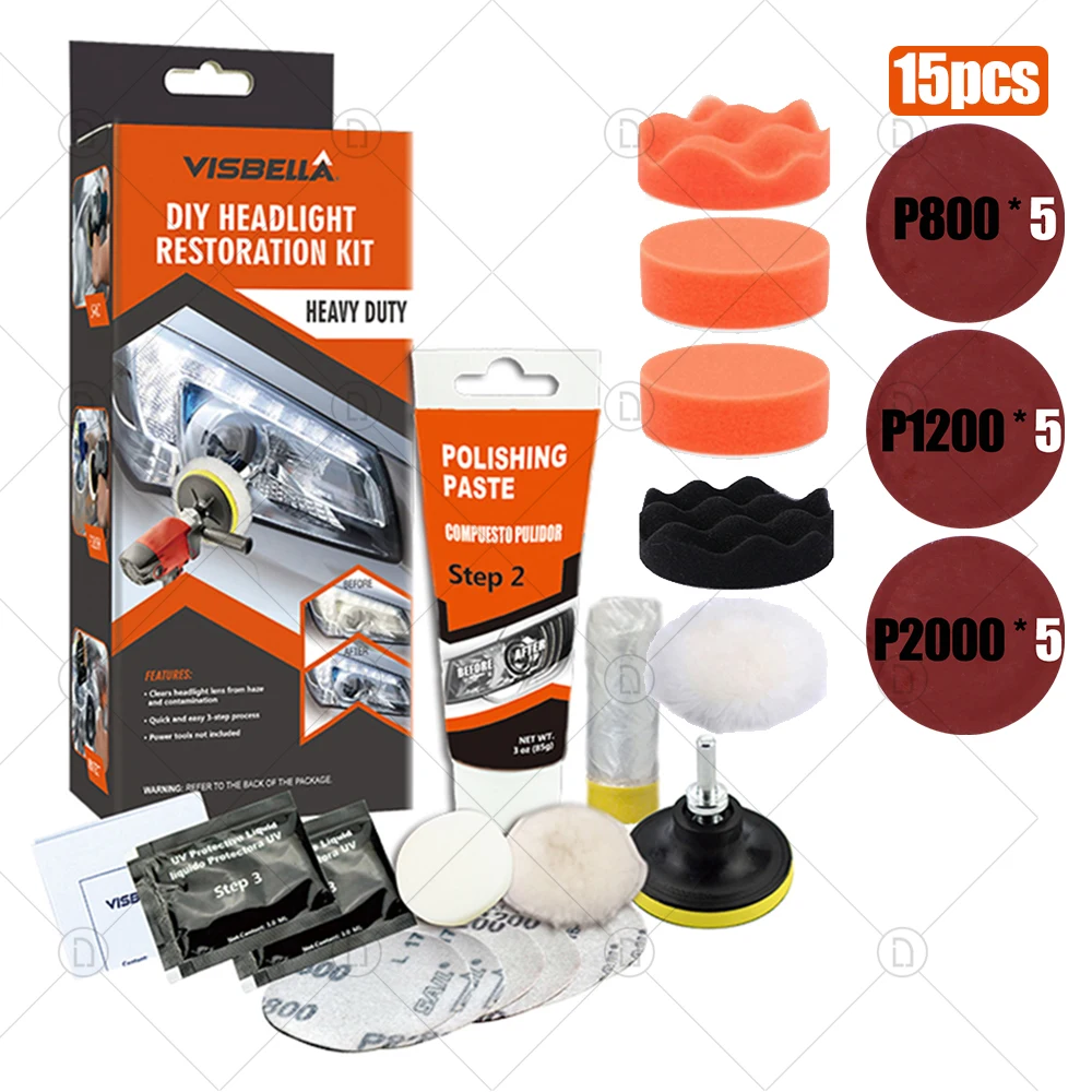 cleaning leather seats Car Headlight Restoration Polishing Kits Chemical Brightener Headlamp Repair Light Lens Polisher Cleaning Paste Refurbish Tool best car seat leather cleaner Other Maintenance Products