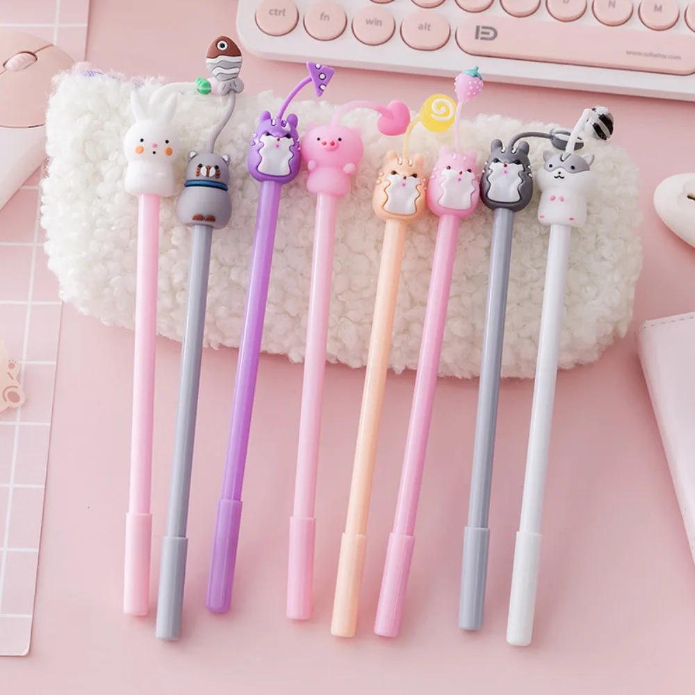 

Simple Creative Cartoon Smooth Rabbit Cat Mouse School Stationery Office Supplies Gift Multi-function Pen Gel Ink Pen