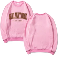 Sweat-shirt Salvatore Since1864, sweat à capuche Mystic Falls, pull Vampire Diaries, sweat-shirt ras du cou vintage TVD Damon Stefan, haut pour fans 5