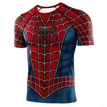Marvel Heroes Series Sports Short Sleeves, 3D Printed Quick Drying Short Sleeves, Children's and Men's Clothing 1