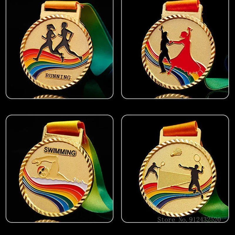 Customized Metal Marathon Medal Listing Customized Engraving Medal Listing Badge School Competition Games Awards Marathon Gifts