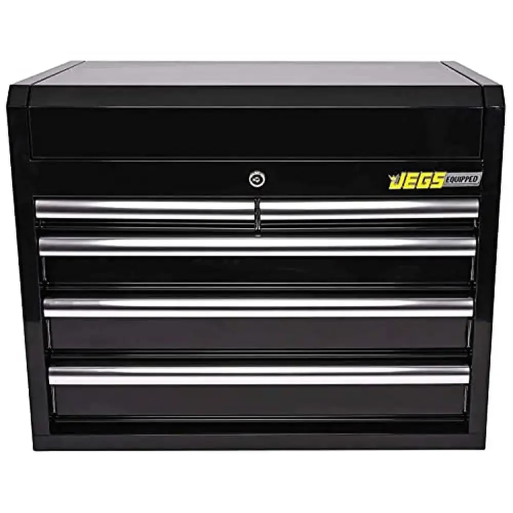 5-Drawer Steel Tool Chest 26" x 16" x 20.7 Easy Open Lid Ball Bearing Drawers Heavy-Gauge Lockable Aluminum & Plastic Modern