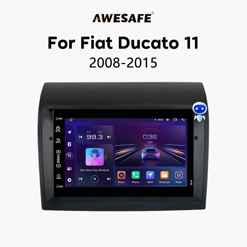 Awesafe Android 11 Autoradio Per Fiat Ducato 2008-2015 Per Citroen Jumper Peugeot Boxer 2012-2015 Radio Di Navigazione Multimediale