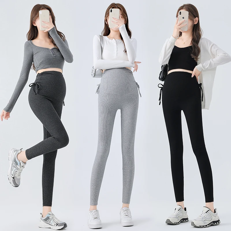V73098# Pregnancy Pants Spring Autumn Outerwear Yoga Maternity Leggings Maternity Trousers
