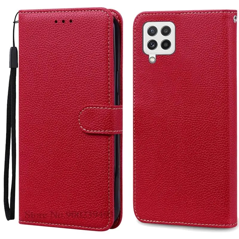 Leather Wallet Flip Case Soft Silicone Cover for Samsung Galaxy M32 - Stylish Protective s
