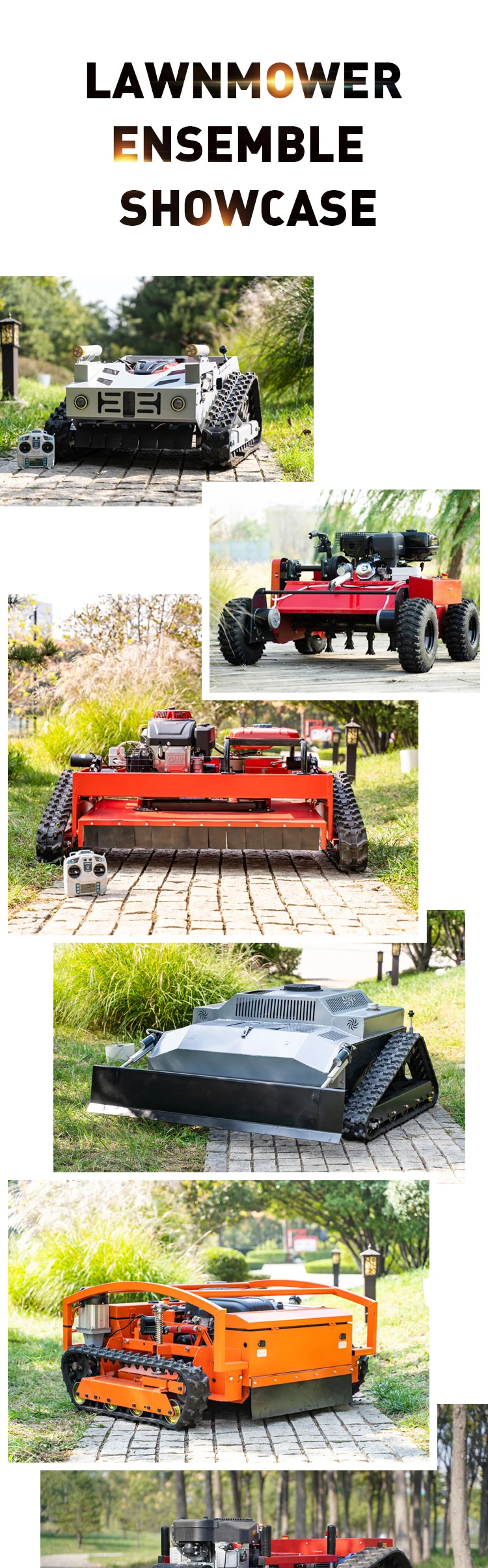Description Picture 3 of itemBest 25HP Remote Control Robot Lawn Mower Gasoline Powered Garden Grass Cutter Cutting Width 900MM Trimmer