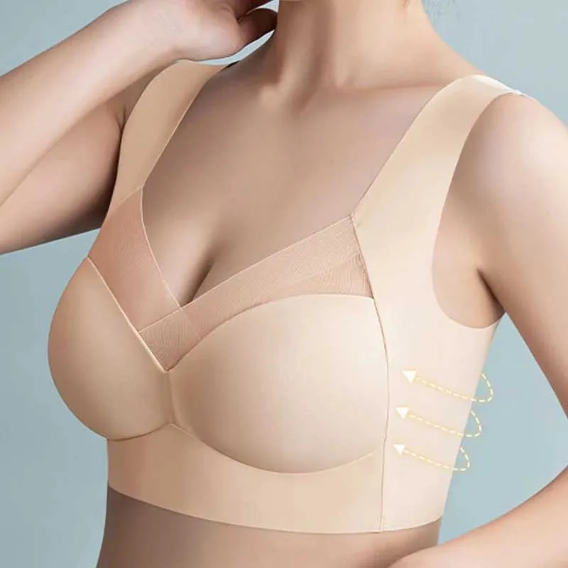 Women's sports bra invisible seamless breathable comfortable elastic shockproof without steel rings